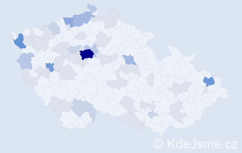 Jméno: 'Thi Thu', počet výskytů 124 v celé ČR