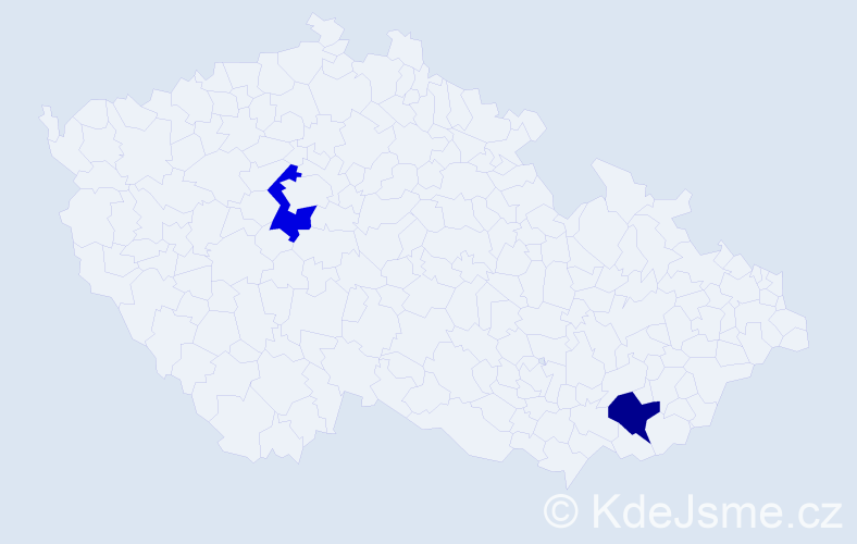 Jméno: 'Yurij', počet výskytů 2 v celé ČR