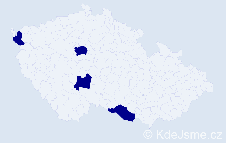 Jméno: 'Thekla', počet výskytů 4 v celé ČR