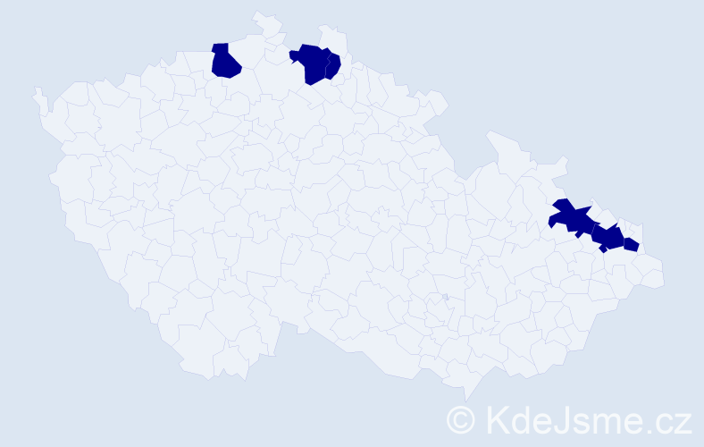 Jméno: 'Valtruda', počet výskytů 6 v celé ČR