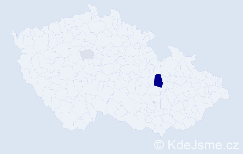 Jméno: 'Nola', počet výskytů 2 v celé ČR