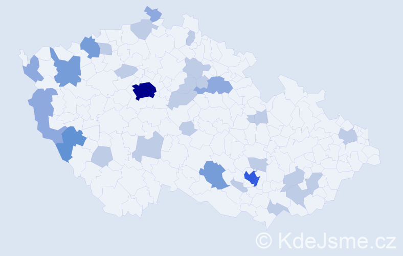 Jméno: 'Chau', počet výskytů 59 v celé ČR