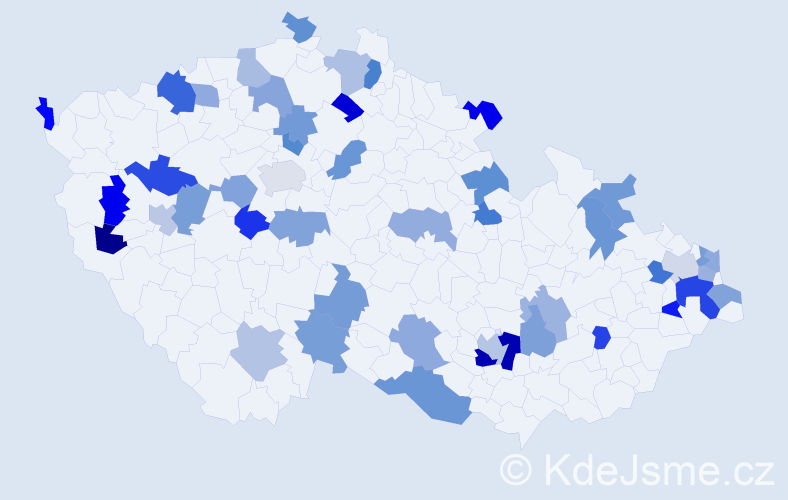 Jméno: 'Saskie', počet výskytů 57 v celé ČR