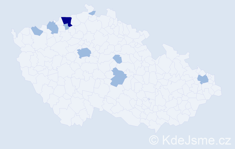 Jméno: 'Duy Manh', počet výskytů 13 v celé ČR