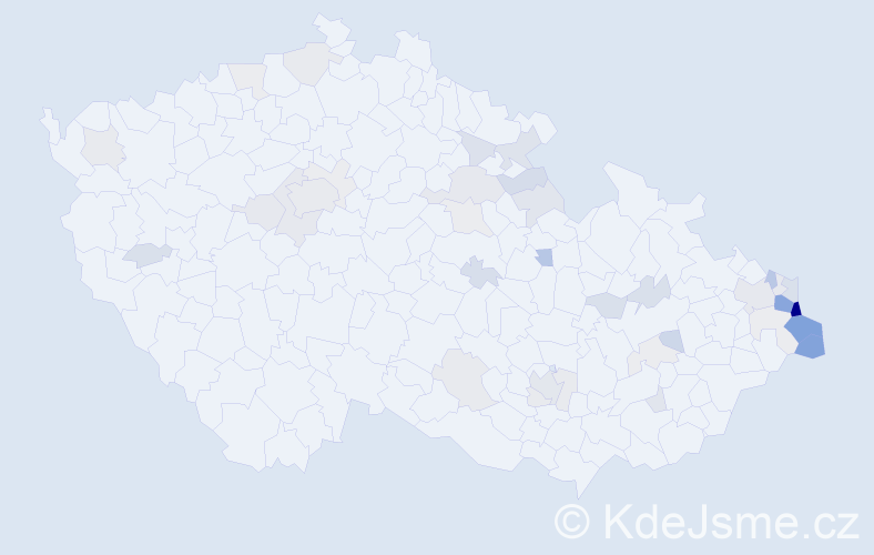 Jméno: 'Joanna', počet výskytů 111 v celé ČR