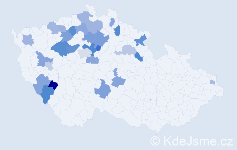 Jméno: 'Venuška', počet výskytů 38 v celé ČR