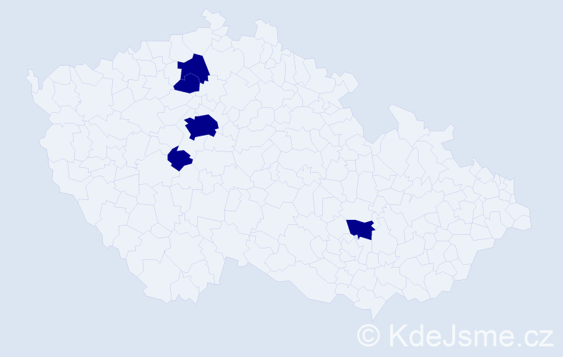 Jméno: 'Dejidmaa', počet výskytů 5 v celé ČR