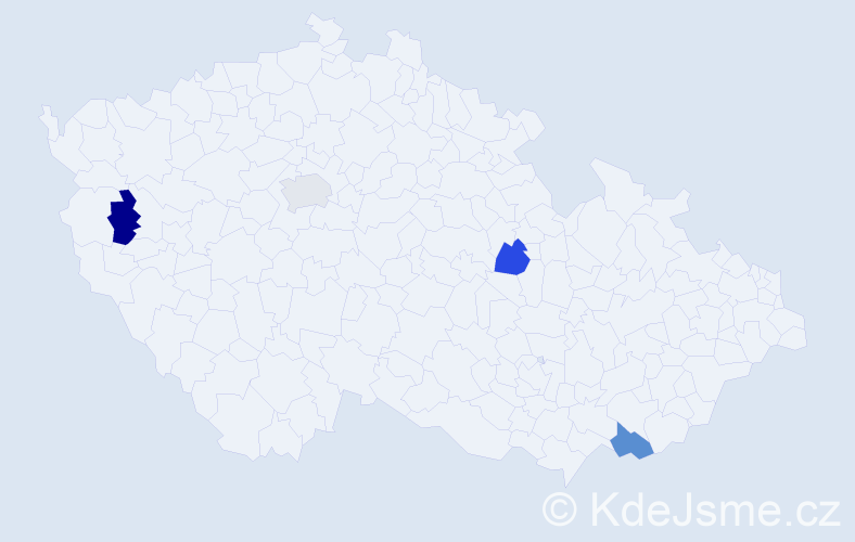Jméno: 'Amber', počet výskytů 4 v celé ČR