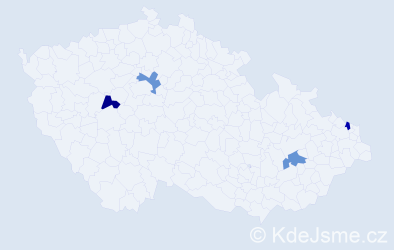 Jméno: 'Erika Anna', počet výskytů 4 v celé ČR