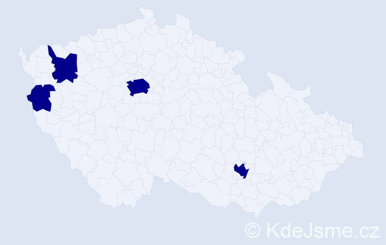 Jméno: 'Michelle Anna', počet výskytů 4 v celé ČR