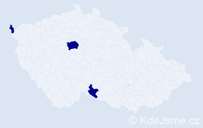 Jméno: 'Nikolay', počet výskytů 3 v celé ČR