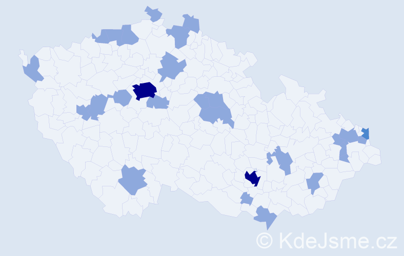 Jméno: 'Rene', počet výskytů 37 v celé ČR
