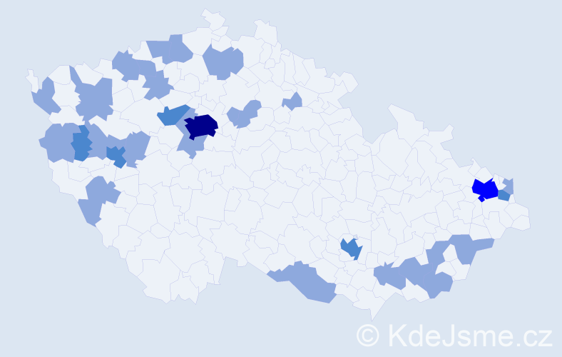 Jméno: 'Otýlie', počet výskytů 42 v celé ČR