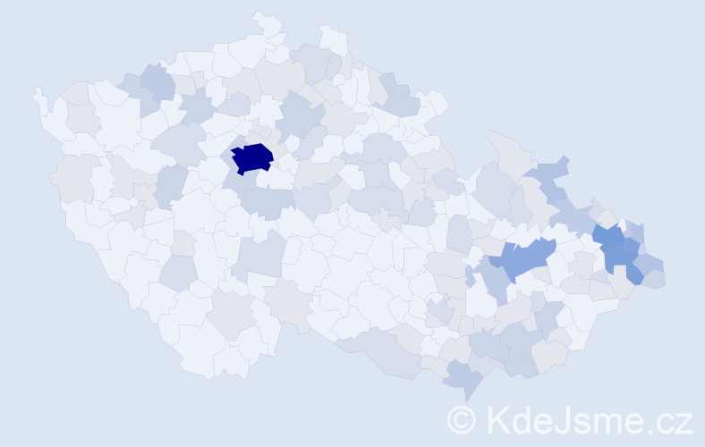 Jméno: 'Regína', počet výskytů 248 v celé ČR