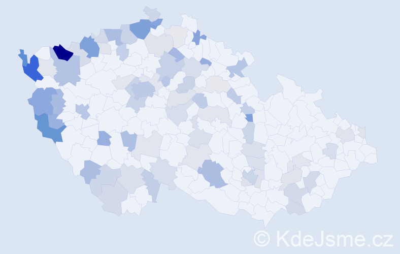Jméno: 'Vinh', počet výskytů 176 v celé ČR