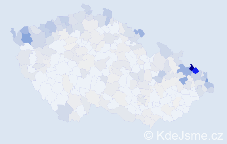 Jméno: 'Gerhard', počet výskytů 820 v celé ČR
