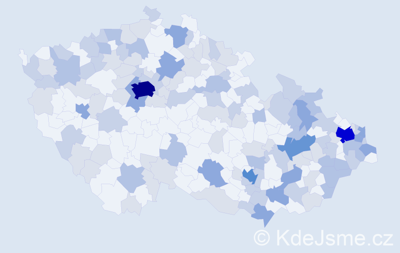 Jméno: 'Antonia', počet výskytů 283 v celé ČR
