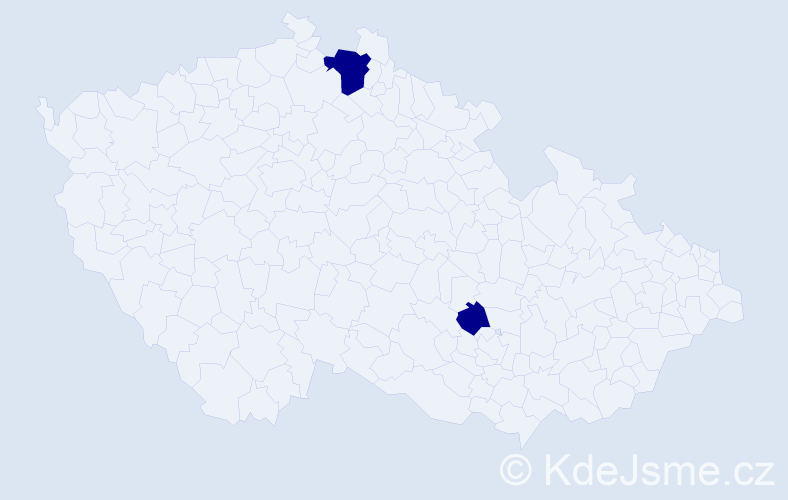 Jméno: 'Nedelko', počet výskytů 2 v celé ČR