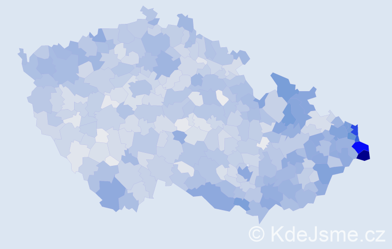 Jméno: 'Marian', počet výskytů 5724 v celé ČR