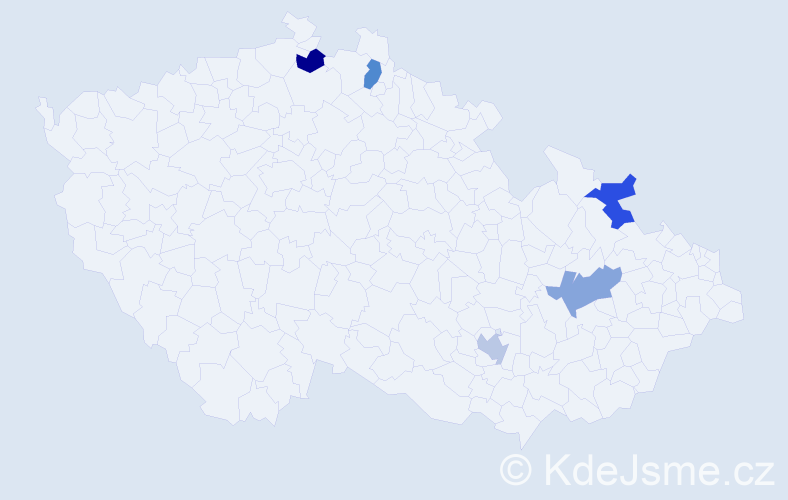 Jméno: 'Zisis', počet výskytů 5 v celé ČR
