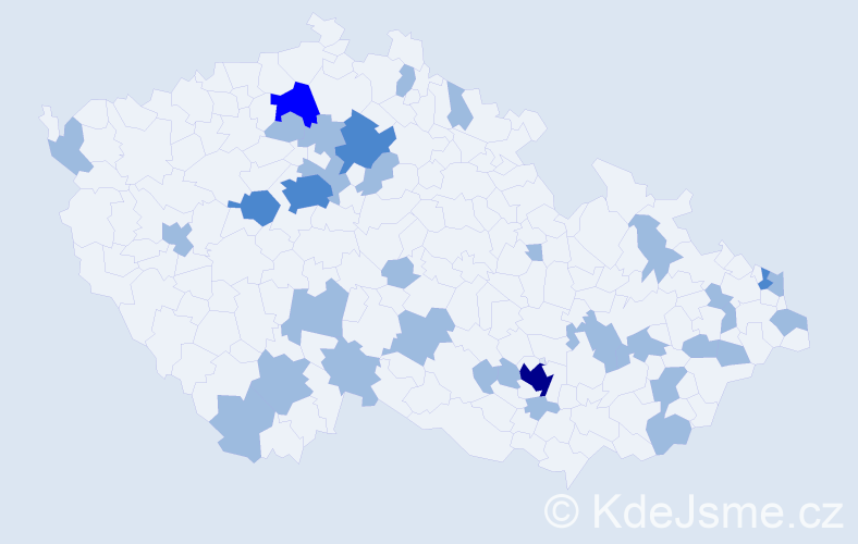 Jméno: 'Sedrik', počet výskytů 44 v celé ČR