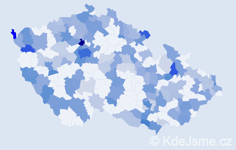 Jméno: 'William', počet výskytů 338 v celé ČR