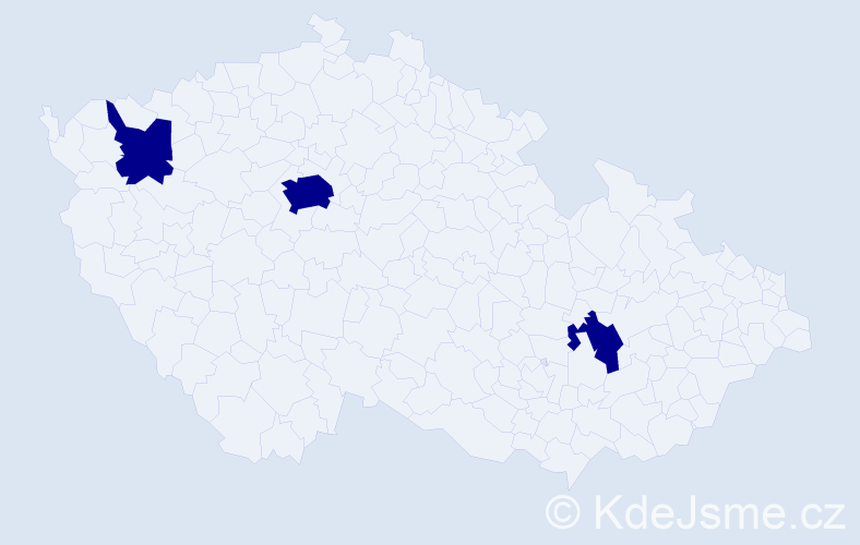 Jméno: 'Marga', počet výskytů 3 v celé ČR