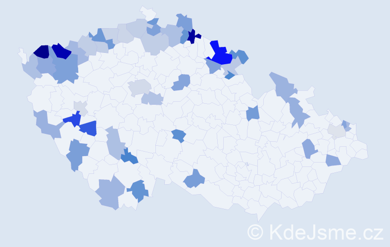 Jméno: 'Dietmar', počet výskytů 72 v celé ČR