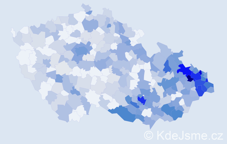Jméno: 'Darja', počet výskytů 963 v celé ČR