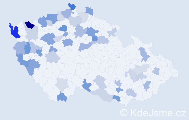 Jméno: 'Chien', počet výskytů 108 v celé ČR