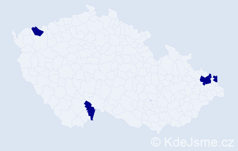 Jméno: 'Adelajda', počet výskytů 5 v celé ČR