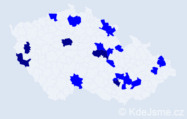 Jméno: 'Blahomil', počet výskytů 27 v celé ČR