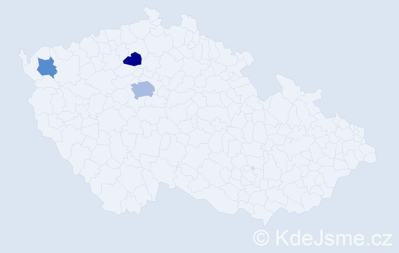 Jméno: 'Namig', počet výskytů 5 v celé ČR
