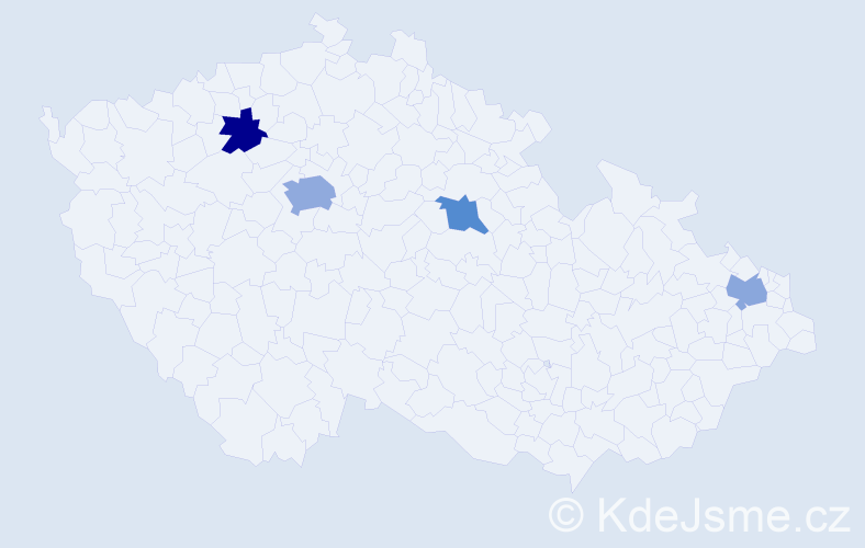 Jméno: 'Osamu', počet výskytů 6 v celé ČR