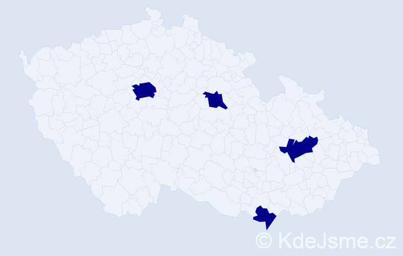 Jméno: 'Dinh Dong', počet výskytů 4 v celé ČR