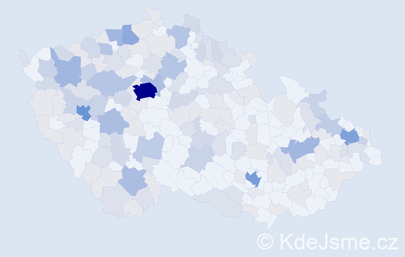 Jméno: 'Milouš', počet výskytů 353 v celé ČR