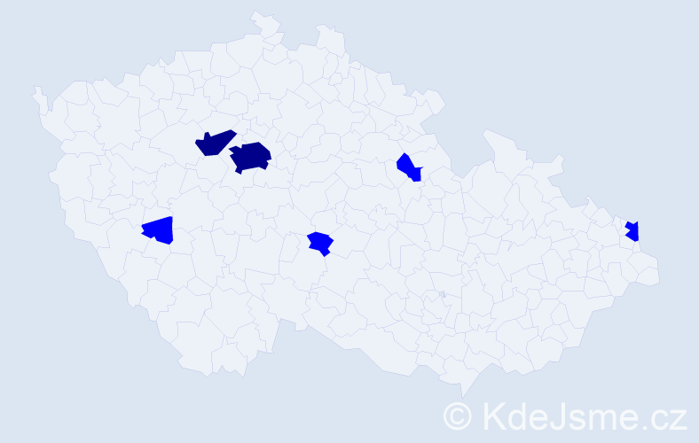 Jméno: 'Jaryna', počet výskytů 8 v celé ČR