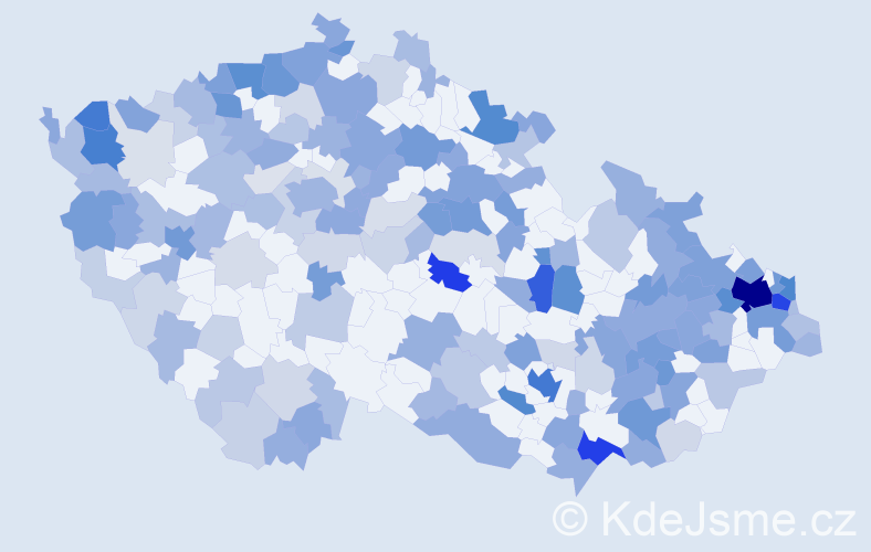 Jméno: 'Mário', počet výskytů 457 v celé ČR