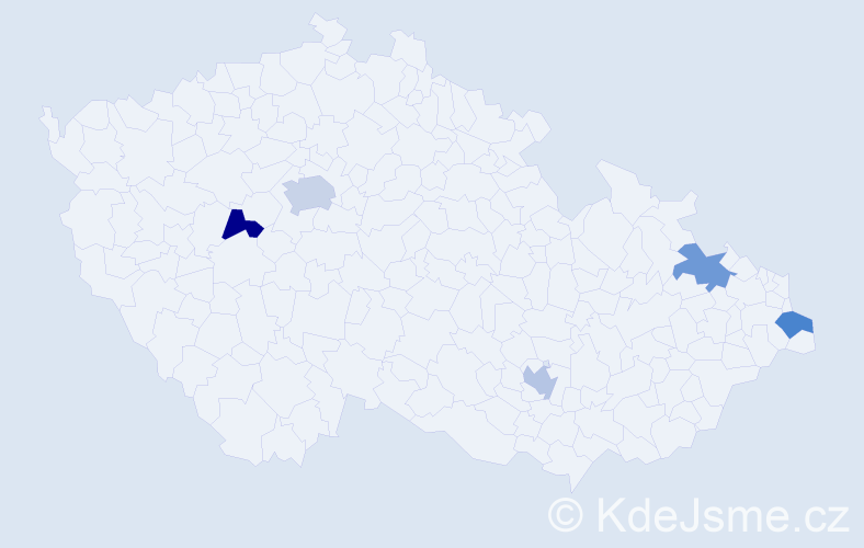 Jméno: 'Nefeli', počet výskytů 6 v celé ČR