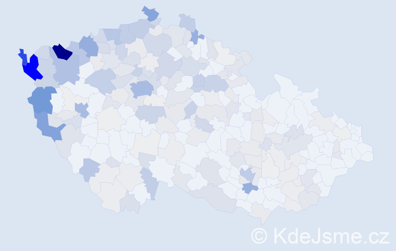 Jméno: 'Anh', počet výskytů 955 v celé ČR