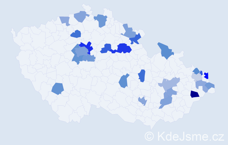 Jméno: 'Natan', počet výskytů 49 v celé ČR