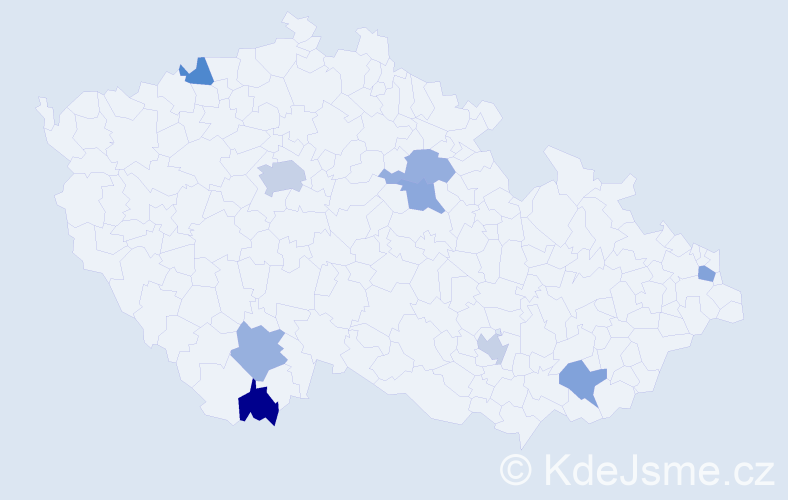 Jméno: 'Eddie', počet výskytů 11 v celé ČR