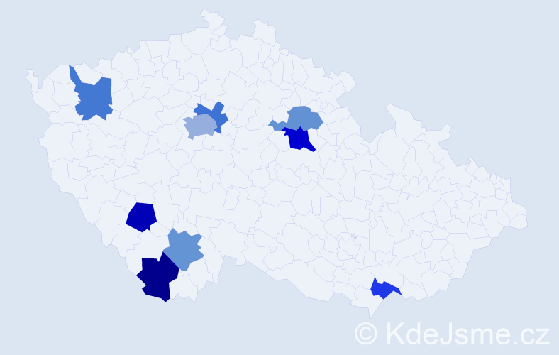 Jméno: 'Loren', počet výskytů 12 v celé ČR