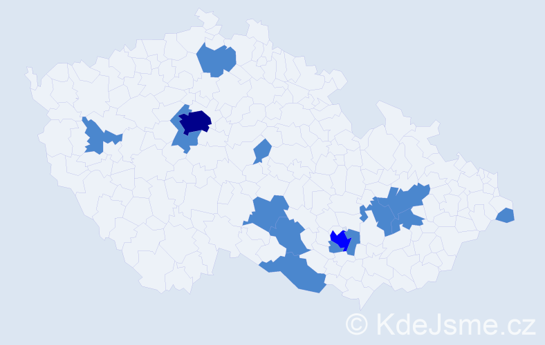 Jméno: 'Janika', počet výskytů 17 v celé ČR