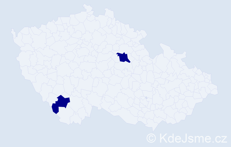Jméno: 'Bishnu Bahadur', počet výskytů 2 v celé ČR
