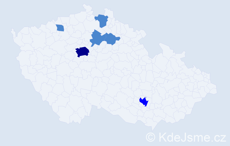 Jméno: 'Kenneth', počet výskytů 9 v celé ČR