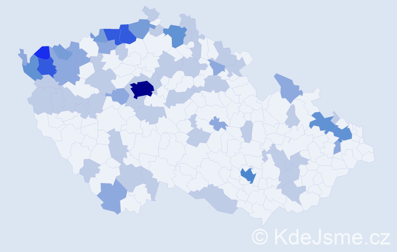 Jméno: 'Marianne', počet výskytů 124 v celé ČR