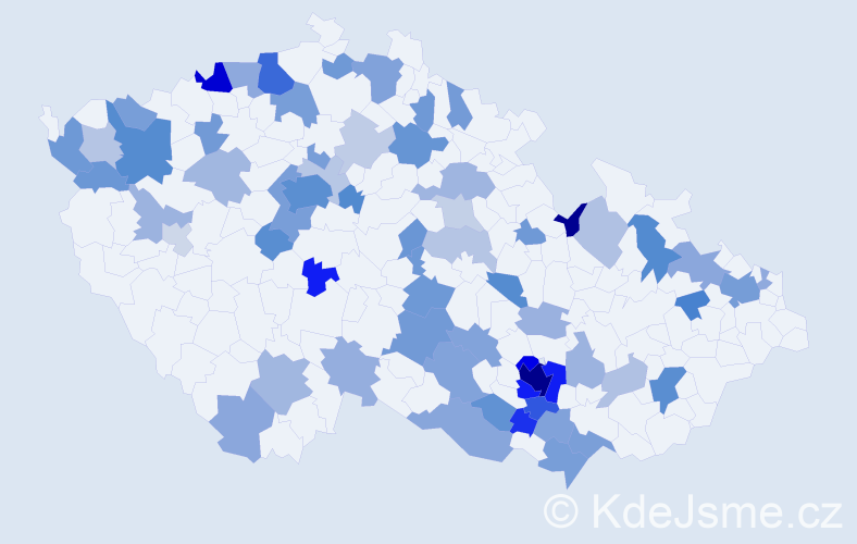 Jméno: 'Yvonne', počet výskytů 161 v celé ČR