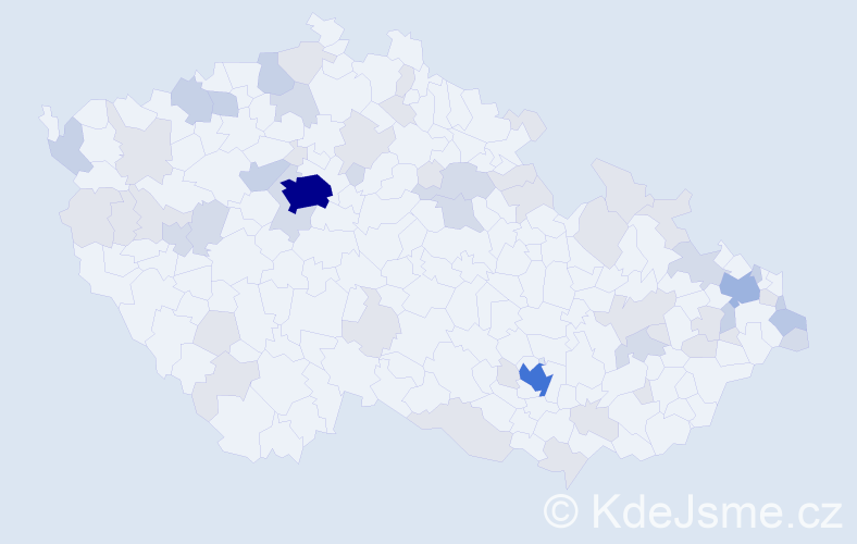 Jméno: 'Stefan', počet výskytů 138 v celé ČR