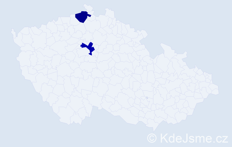 Jméno: 'Ivana Tereza', počet výskytů 2 v celé ČR